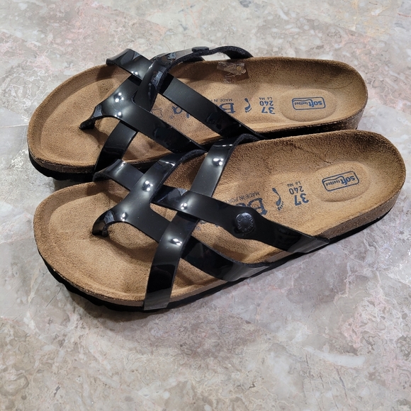 Birkenstock Shoes - NWOB Birkenstock Betula Vinja Black Patent Sandals Soft Footbed Strappy 37 US 6
